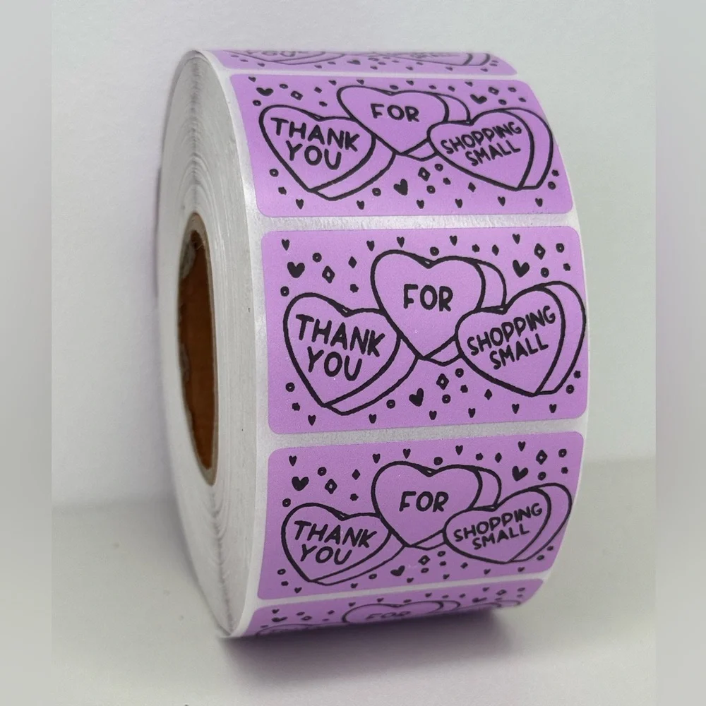 Thank You For Shopping Small, Valentine's Day Happy Mail Sticker, Heart Stickers - Picture 9 of 9